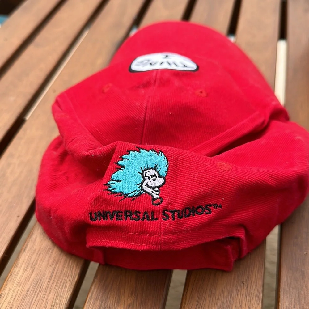 Universal Studios Thing 1 hat, large sleeveless T-shirt & Tervis cup with lid